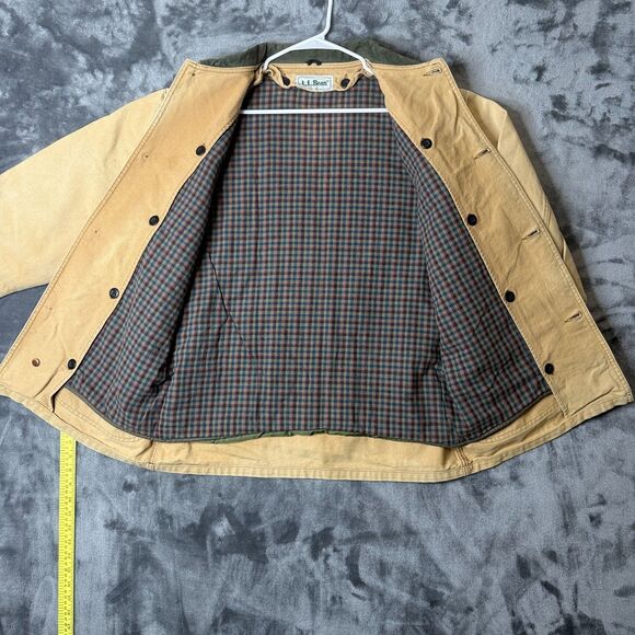 Vintage L.L. Bean Barn Chore Coat Jacket Flannel Lined Long Sleeve Size Large - Picture 6 of 7